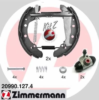 Bremžu loku komplekts ZIMMERMANN 20990.127.4 1