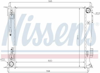 Radiators, Motora dzesēšanas sistēma NISSENS 66730 5