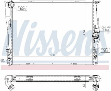 Radiators, Motora dzesēšanas sistēma NISSENS 60786A 6