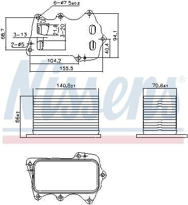 Eļļas radiators, Motoreļļa NISSENS 91359 4