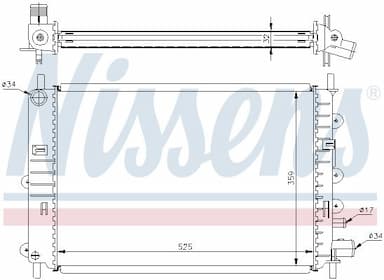 Radiators, Motora dzesēšanas sistēma NISSENS 62217A 6