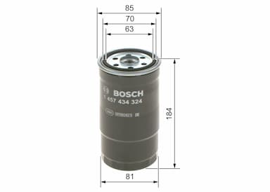 Degvielas filtrs BOSCH 1 457 434 324 5