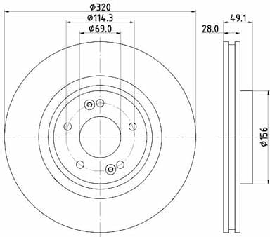 Bremžu diski HELLA 8DD 355 125-121 4