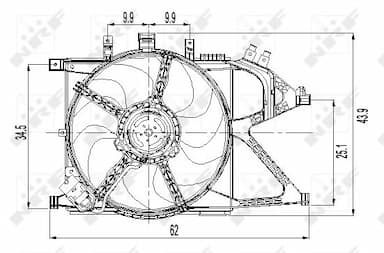 Ventilators, Motora dzesēšanas sistēma NRF 47011 5