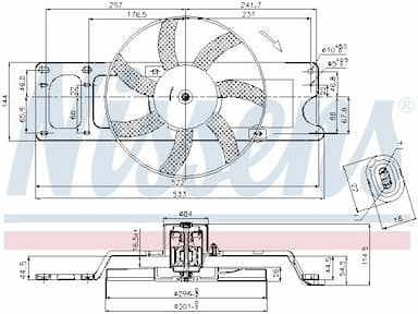 Ventilators, Motora dzesēšanas sistēma NISSENS 85712 6