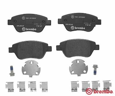 Bremžu uzliku kompl., Disku bremzes BREMBO P 23 169 2