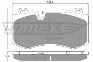 Bremžu uzliku kompl., Disku bremzes TOMEX Brakes TX 16-87 1