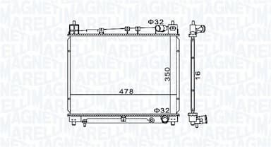 Radiators, Motora dzesēšanas sistēma MAGNETI MARELLI 350213152900 1