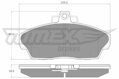 Bremžu uzliku kompl., Disku bremzes TOMEX Brakes TX 15-40 1