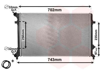 Radiators, Motora dzesēšanas sistēma VAN WEZEL 58002205 1