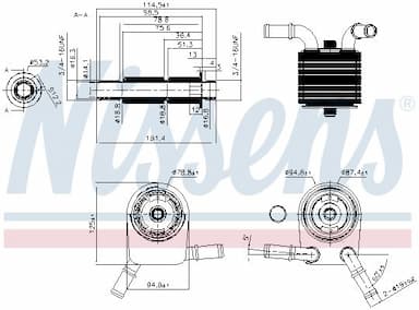 Eļļas radiators, Motoreļļa NISSENS 90849 6