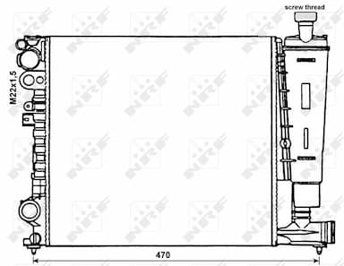 Radiators, Motora dzesēšanas sistēma NRF 58959 1