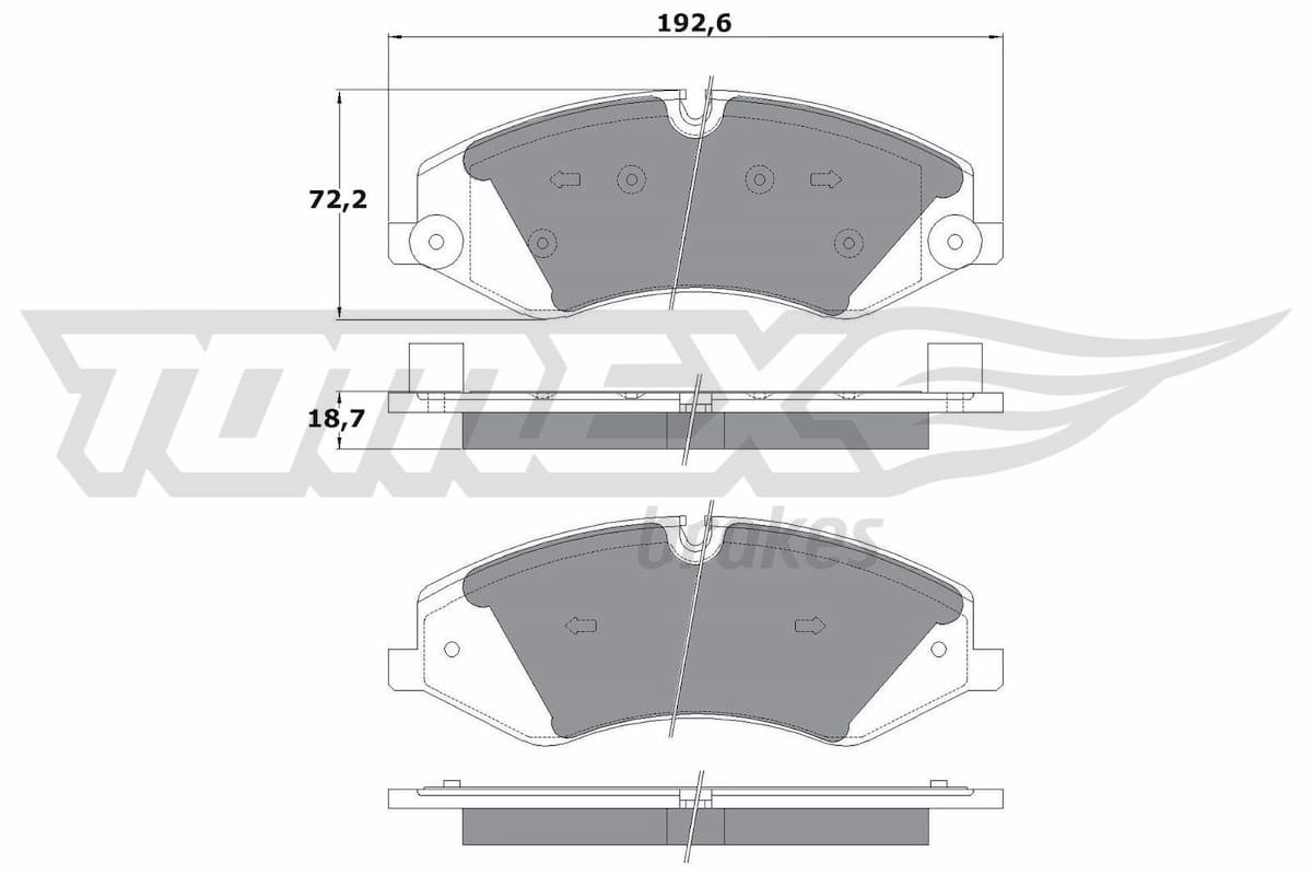 Bremžu uzliku kompl., Disku bremzes TOMEX Brakes TX 17-73 1