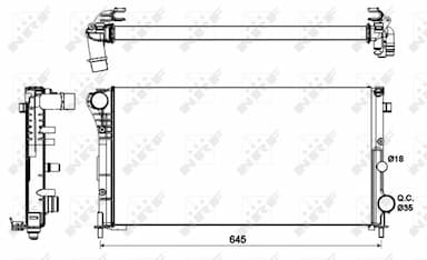 Radiators, Motora dzesēšanas sistēma NRF 58185 4