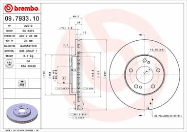 Bremžu diski BREMBO 09.7933.11 1