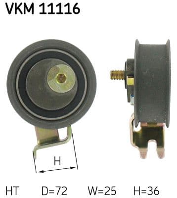 Spriegotājrullītis, Gāzu sadales mehānisma piedziņas siksna SKF VKM 11116 1