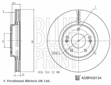 Bremžu diski BLUE PRINT ADBP430154 3