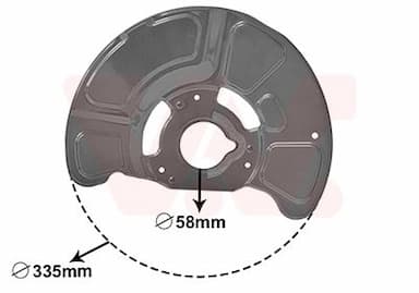 Dubļu sargs, Bremžu disks VAN WEZEL 3044372 1