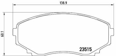 Bremžu uzliku kompl., Disku bremzes BREMBO P 49 028 1