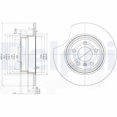 Bremžu diski DELPHI BG3629 1