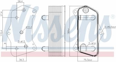 Eļļas radiators, Automātiskā pārnesumkārba NISSENS 91160 5