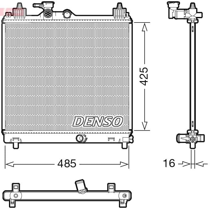 Radiators, Motora dzesēšanas sistēma DENSO DRM47042 1