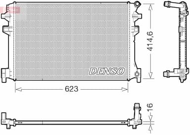 Radiators, Motora dzesēšanas sistēma DENSO DRM02048 1