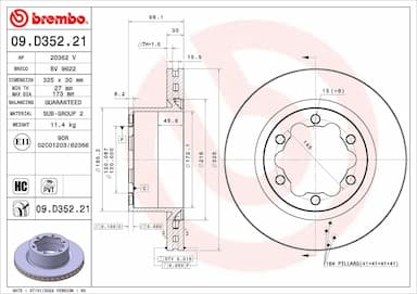 Bremžu diski BREMBO 09.D352.21 1