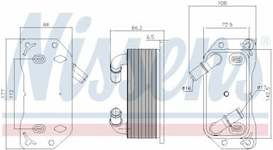 Eļļas radiators, Motoreļļa NISSENS 91189 5