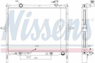 Radiators, Motora dzesēšanas sistēma NISSENS 66772 5