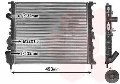 Radiators, Motora dzesēšanas sistēma VAN WEZEL 43002197 1