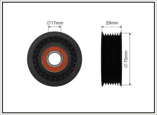 Spriegotājrullītis, Ķīļrievu siksna CAFFARO 108-00 1