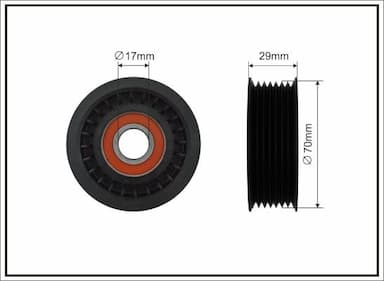 Spriegotājrullītis, Ķīļrievu siksna CAFFARO 108-00 1