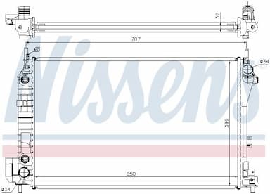 Radiators, Motora dzesēšanas sistēma NISSENS 63023A 5