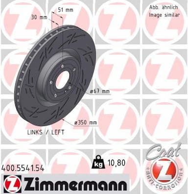 Bremžu diski ZIMMERMANN 400.5541.54 1