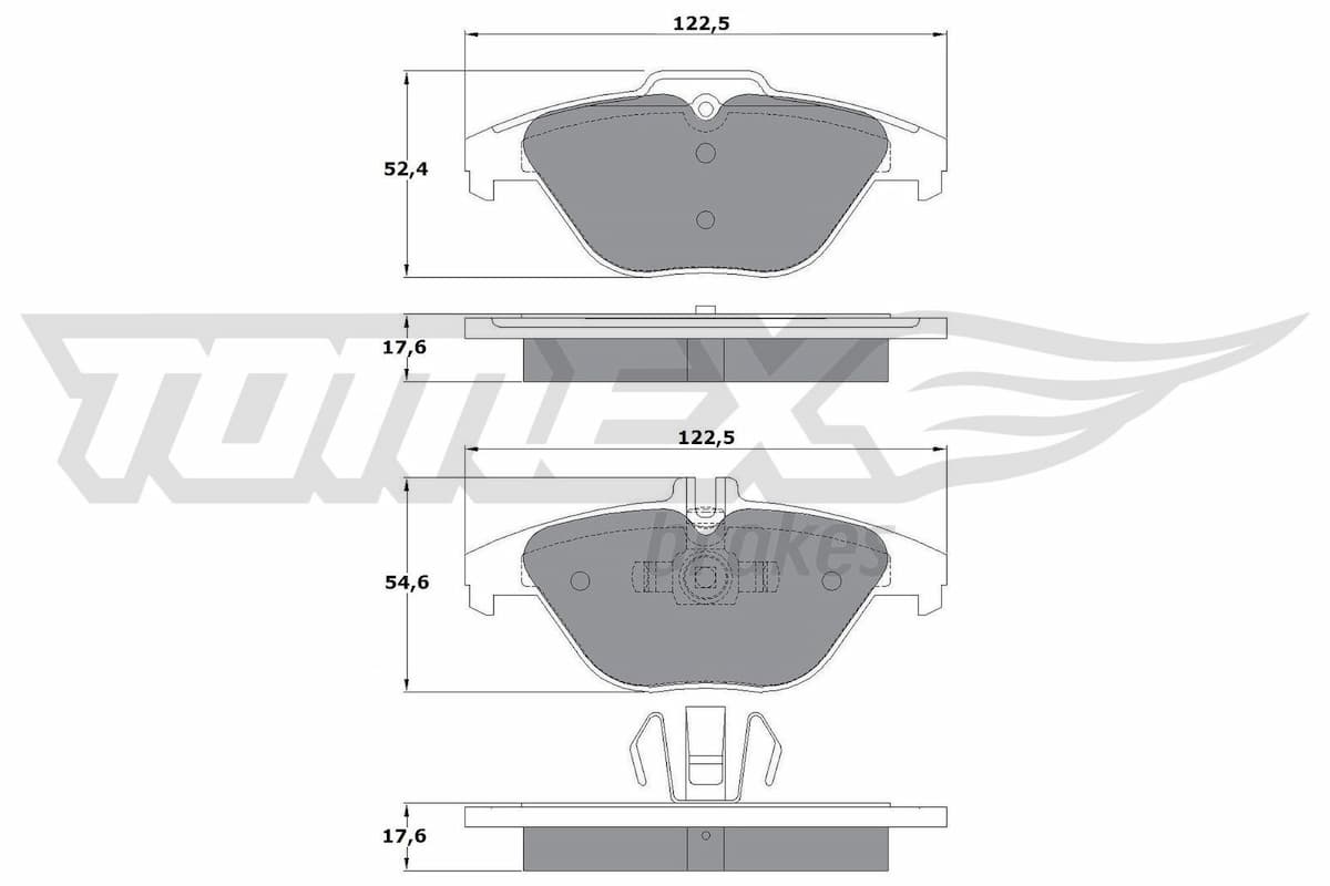 Bremžu uzliku kompl., Disku bremzes TOMEX Brakes TX 16-01 1