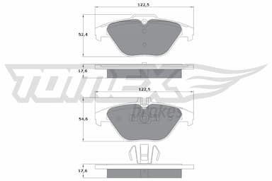 Bremžu uzliku kompl., Disku bremzes TOMEX Brakes TX 16-01 1