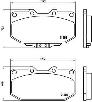 Bremžu uzliku kompl., Disku bremzes BREMBO P 56 025 1