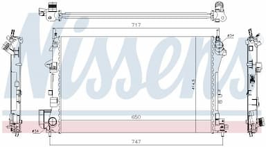 Radiators, Motora dzesēšanas sistēma NISSENS 63024A 5