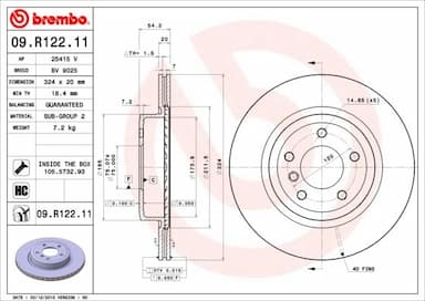 Bremžu diski BREMBO 09.R122.11 1