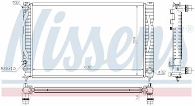 Radiators, Motora dzesēšanas sistēma NISSENS 60497 2