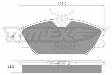 Bremžu uzliku kompl., Disku bremzes TOMEX Brakes TX 10-761 1