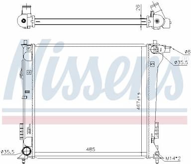 Radiators, Motora dzesēšanas sistēma NISSENS 606671 5