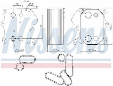 Eļļas radiators, Motoreļļa NISSENS 91128 6