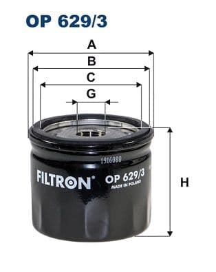 Eļļas filtrs FILTRON OP 629/3 1