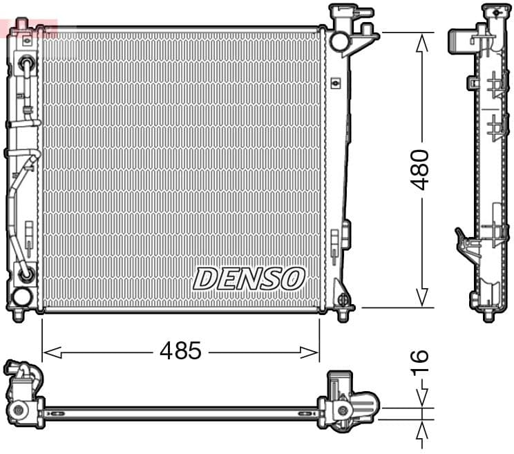 Radiators, Motora dzesēšanas sistēma DENSO DRM41007 1