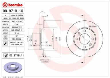 Bremžu diski BREMBO 08.9719.11 1