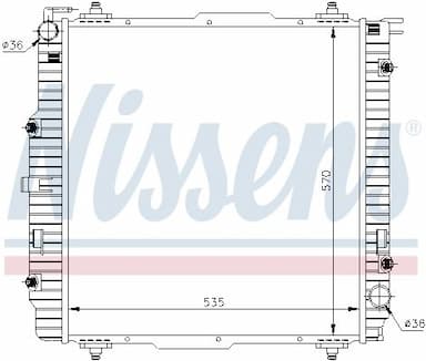 Radiators, Motora dzesēšanas sistēma NISSENS 62599A 6