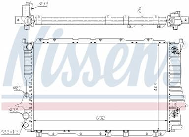 Radiators, Motora dzesēšanas sistēma NISSENS 60477 5