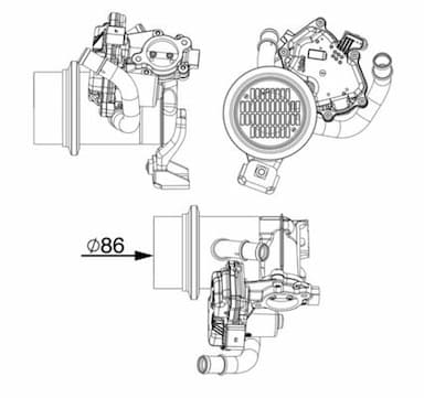 Radiators, Izplūdes gāzu recirkulācija MAHLE CE 18 000P 2